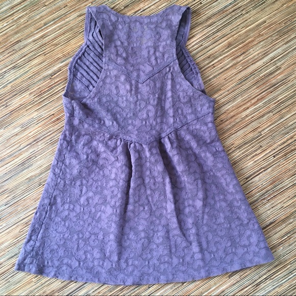 Free People Top Mauve Purple Sleeveless Lace Size S Stretch Fit & Flare Boho - Picture 2 of 11